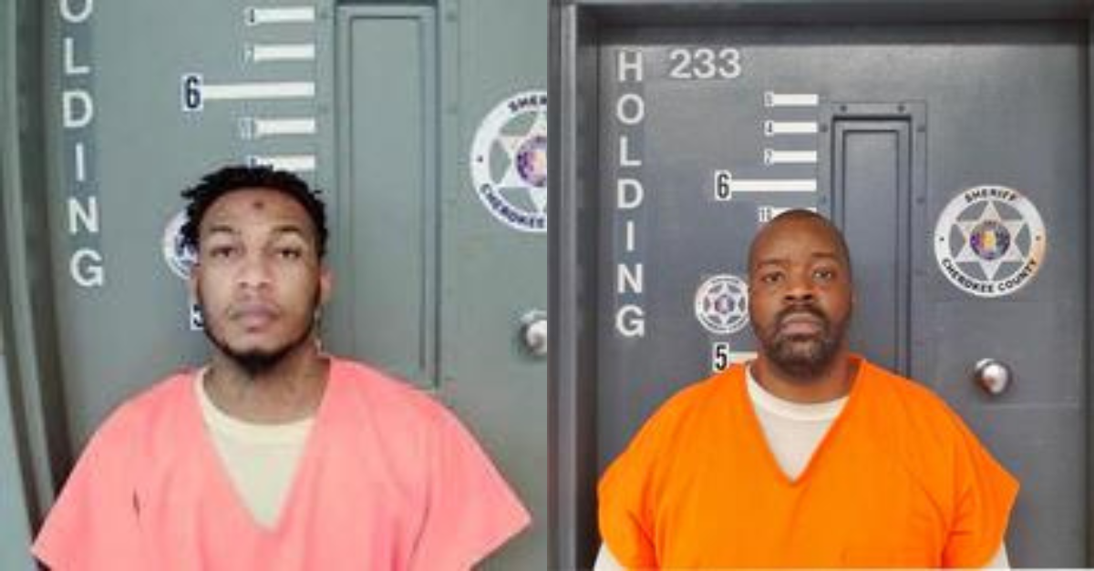 Christopher Pullen, left, and Devin Watts, right, were charged with murder as co-defendants of the lead defendant, Desmond Lavonta Brown. (Mug shots: Cherokee County Sheriff's Office)