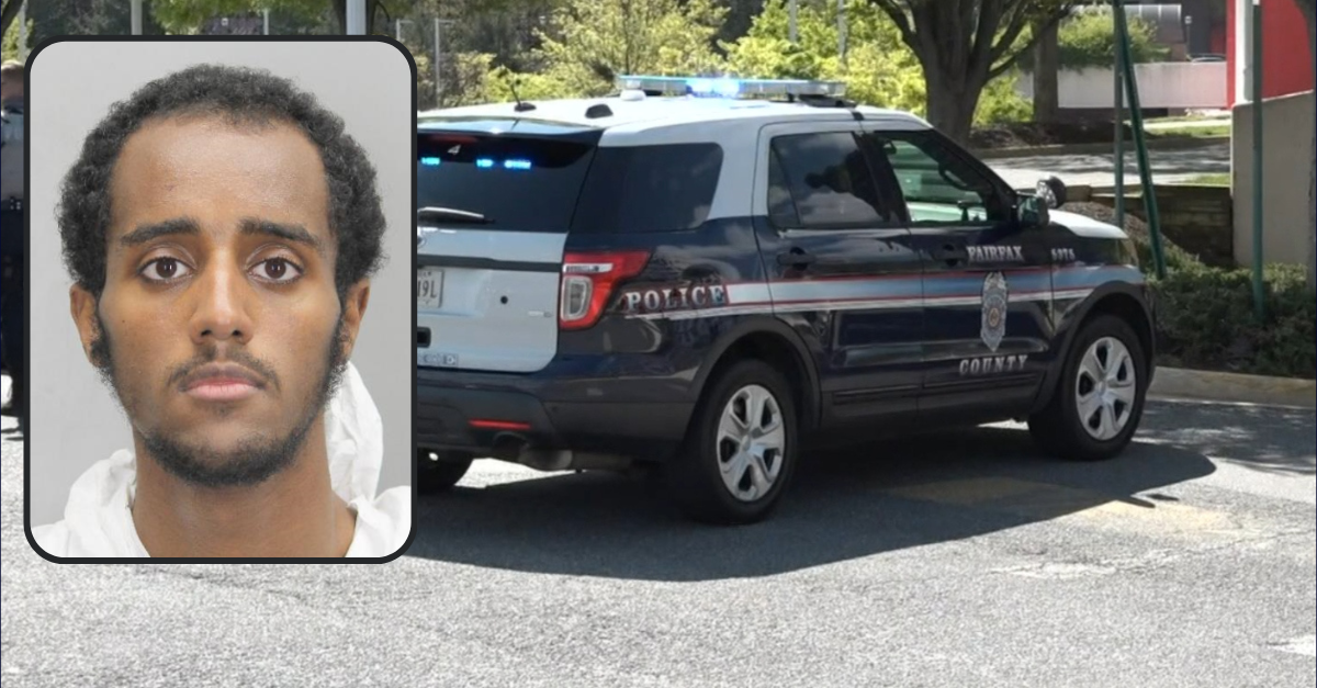 Bazen Berhe stabbed and beat Hernan Leiva to death, authorities said. (Mug shot: Fairfax County Police Department); screenshot of the police response to the murder: WUSA)