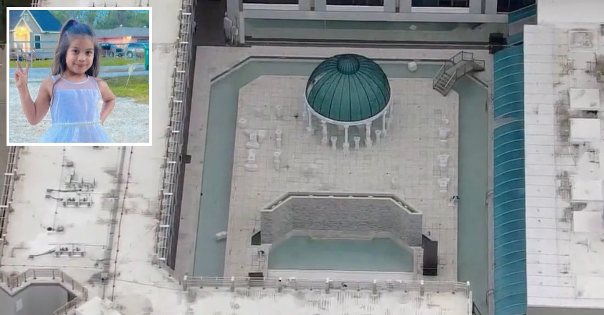Aliyah Lynette Jaico and the lazy river pool at the DoubleTree by Hilton Houston Brookhollow (KRIV screenshots)