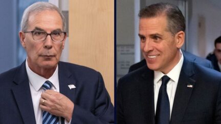 Special counsel David Weiss, on the left; Hunter Biden, on the right