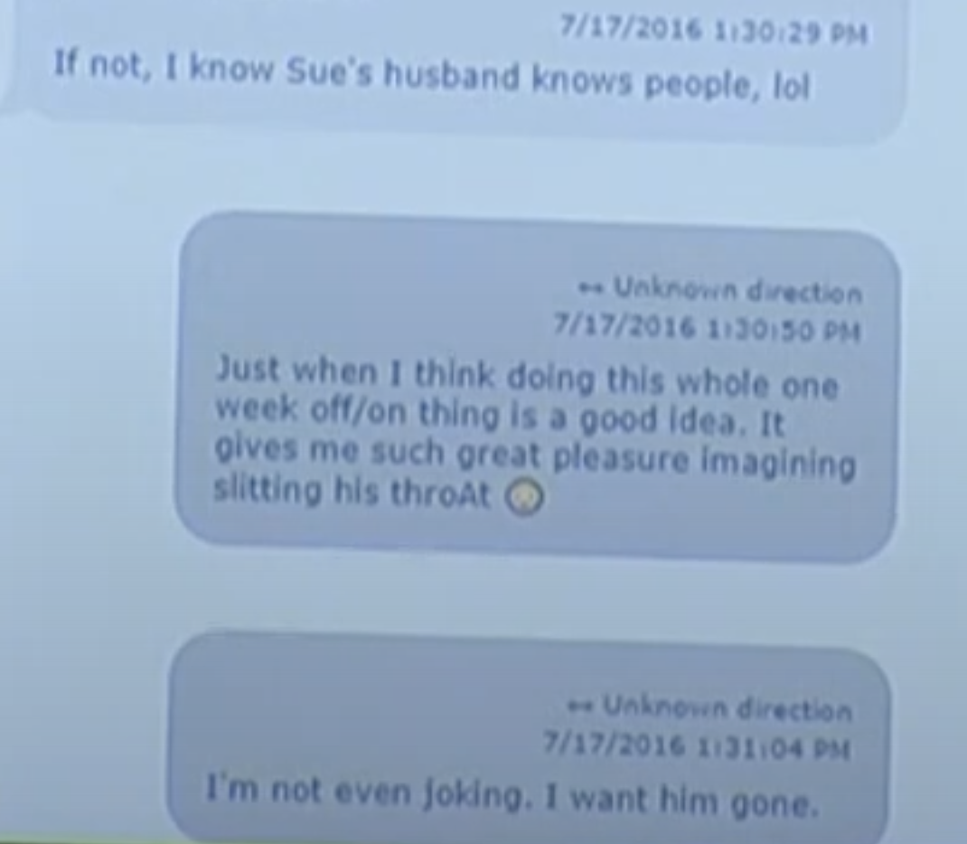 Shanna Gardner and Kim Jensen 2016 text exhibit (YouTube/First Coast News screengrab)