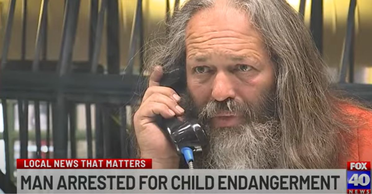 Jason Warren is interviewed from a jail in Sacramento after police charged him with child endangerment. YouTube screengrab from Fox affiliate KTXL.