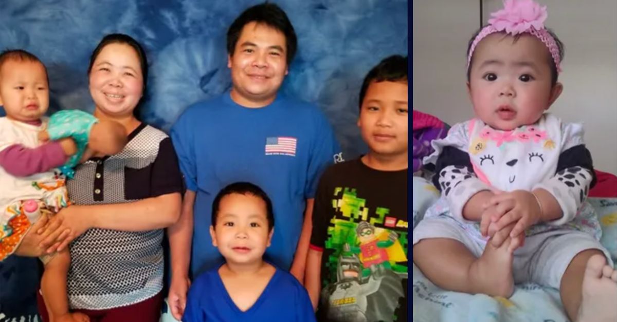 Left: The father, Dae Reh, with Bu Meh and her children Boe Reh, 11, and Kristina Ree, 8 (GoFundMe). Right: Nyay Meh, 2, the youngest of Bu Meh