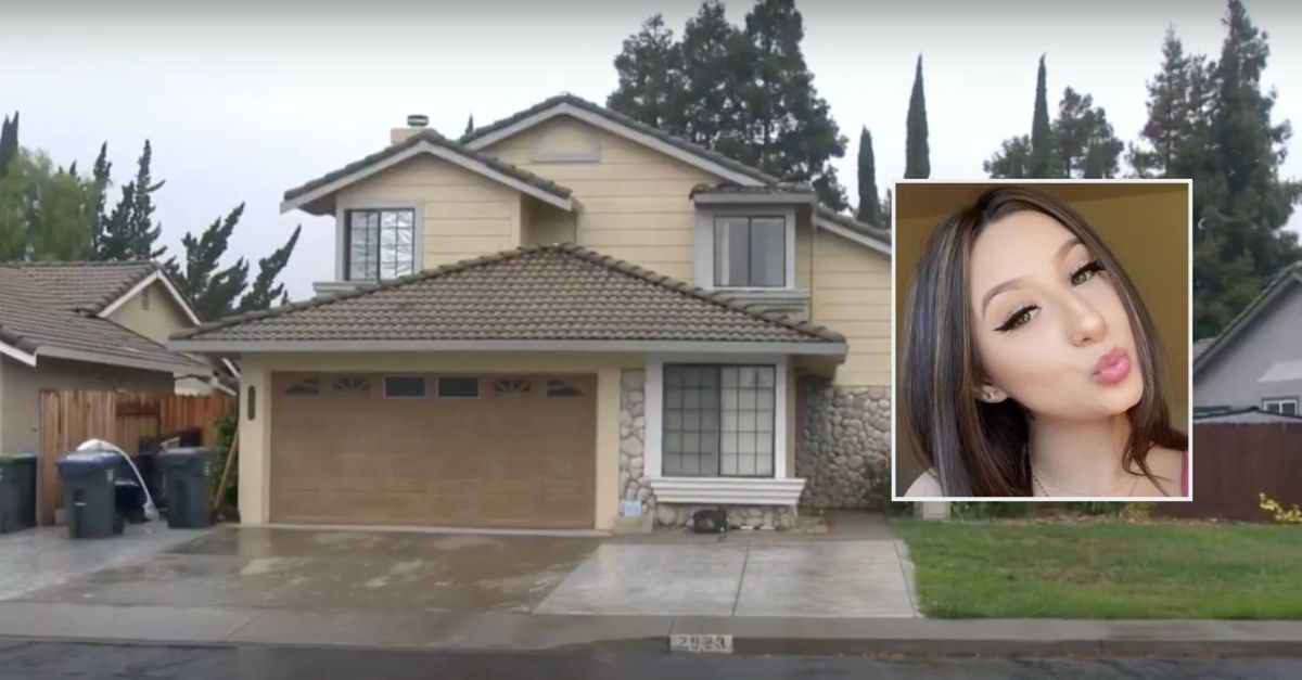 Inset: Leilani Marie Beauchamp (KCRA). Background: The location where Beauchamp was killed (KCRA).