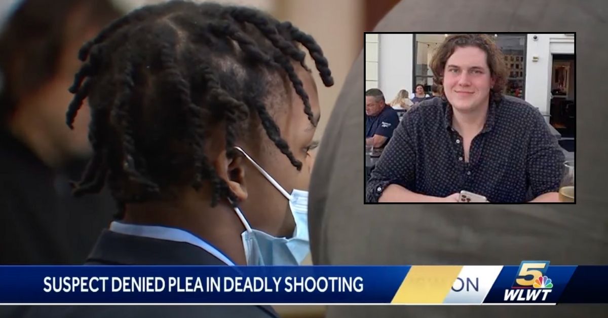 Background: Convicted killer Anjuan Marion in court on Dec. 10, 2025 (WLWT/YouTube). Inset: Victim Ryan Healey (WXIX/YouTube).