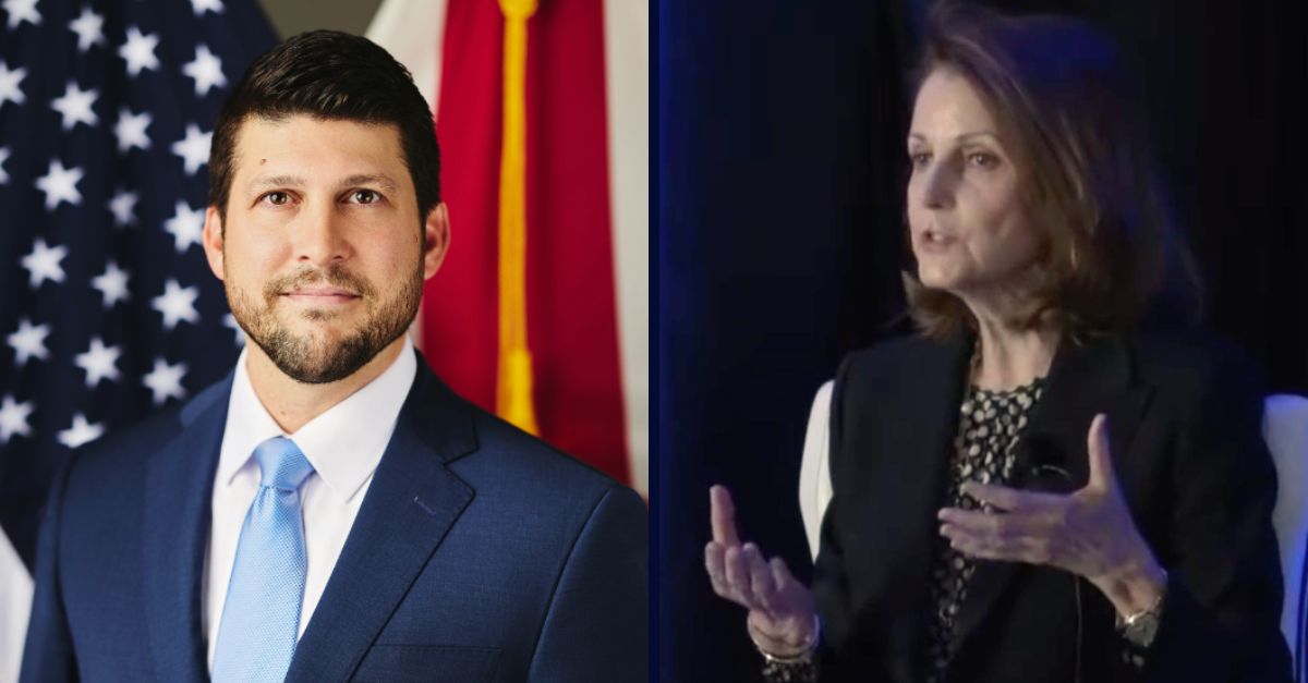 Left: Florida Attorney General James Uthmeier (Office of Attorney General). Right: U.S. District Judge Kathleen Williams (American Bar Association/YouTube).