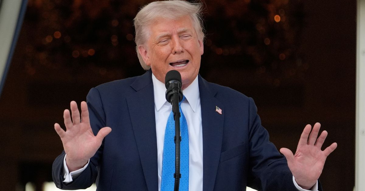 President Donald Trump speaks during a summer soiree on the South Lawn of the White House, Wednesday, June 4, 2025, in Washington (AP Photo/Alex Brandon).