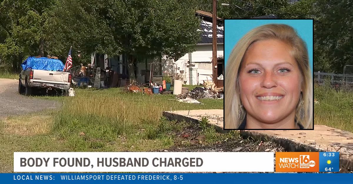 The body of a missing woman was found in a metal box on property her husband once owned