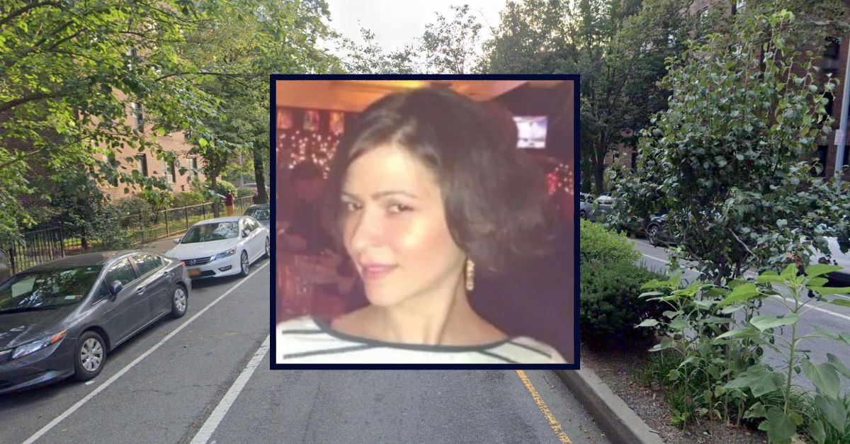 Inset: Asli Ak (GoFundMe). Background: The street where Ak lived with her husband, accused killer Jose Lequerica (Google Maps).