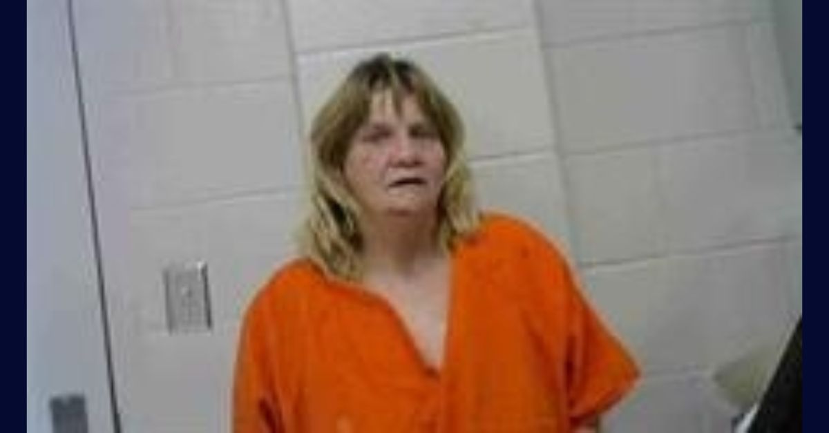 Teresa Webster appears in a booking photo.