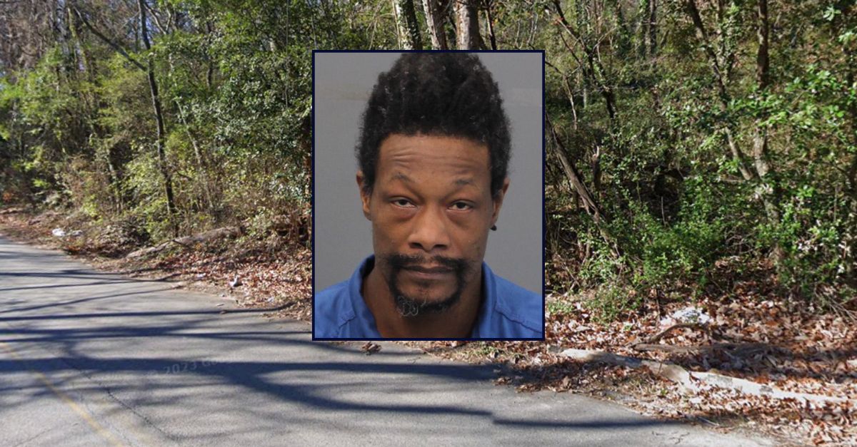 Gabriel Boykins appears in a booking photo inset against an image of a forested area in Tenneessee.