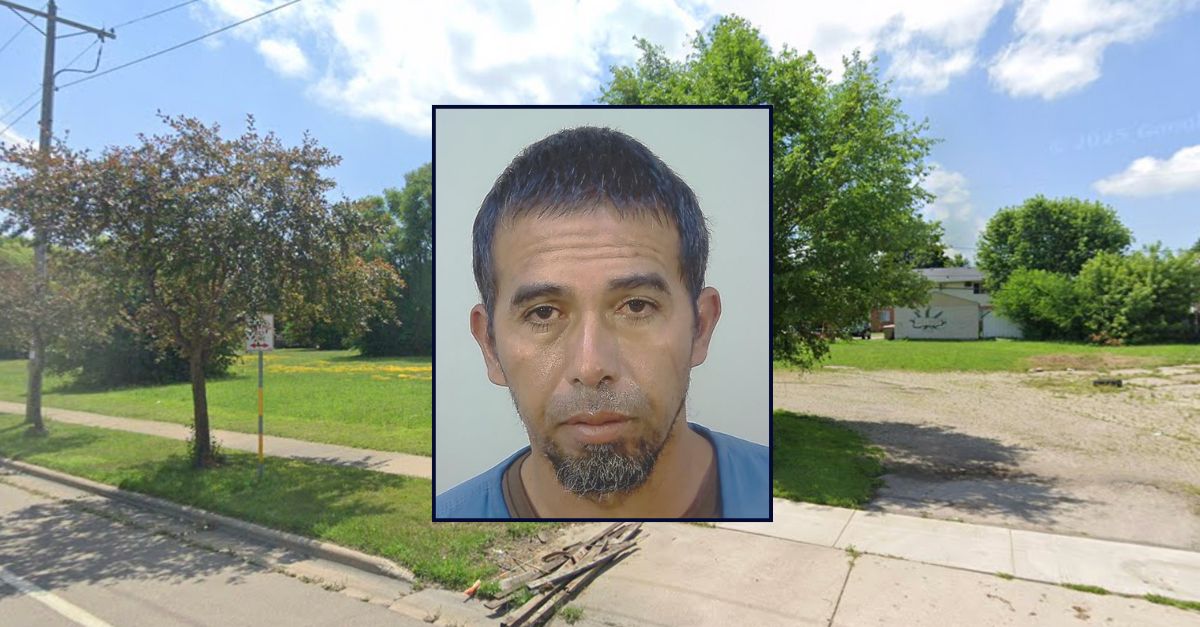 Ismael Hernandez-Padilla appears inset against an image of a vacant lot in Madison, Wisconsin.