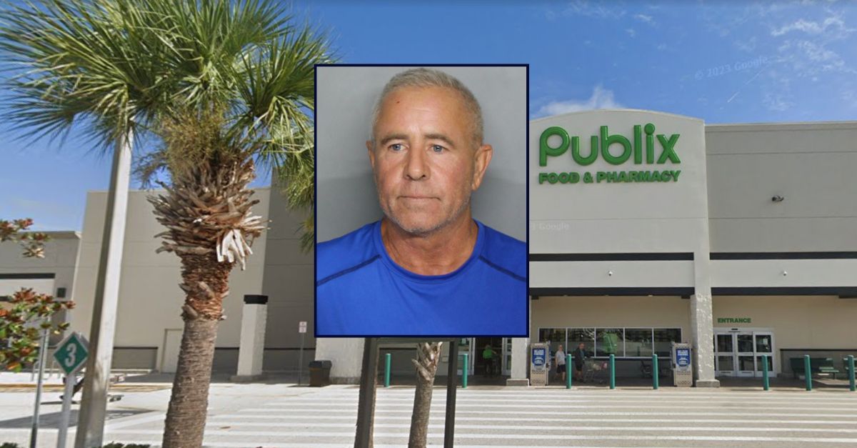 Daniel John Kenel appears inset against an image of a Publix in Florida.