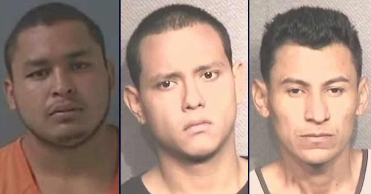 Left to right: Walter Antonio Chicas-Garcia a.k.a. Mejia, Wilson Jose Ventura-Mejia a.k.a. Discreto, and Miguel Angel Aguilar-Ochoa a.k.a. Darki – appear in booking photos.