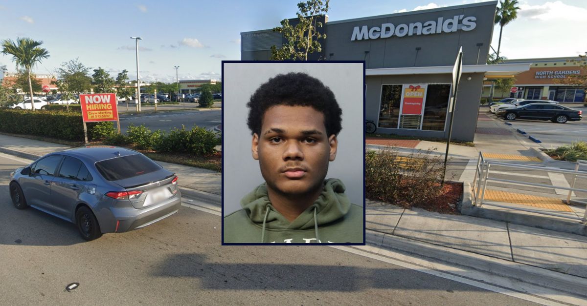 Anthony Markeith Elliott III appears inset against an image of a McDonald