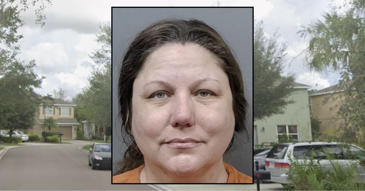Background: Chatum Light Run in Bradenton, Fla., where one of Susan Avalon's ex-husbands was allegedly shot (Google Maps). Inset: Susan Avalon (Manatee County Sheriff's Office).