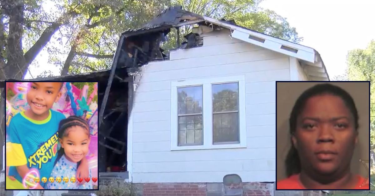 Inset, left to right: Aaliyah Robinson and Danielle Spearman (KTBS) and Rita A. Montgomery (Caddo County Sheriff