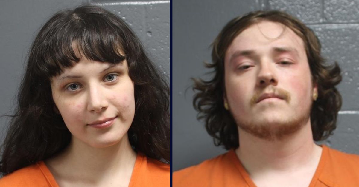 Left to right: Christina Dickenson and Phillip Welch appear in booking photos.