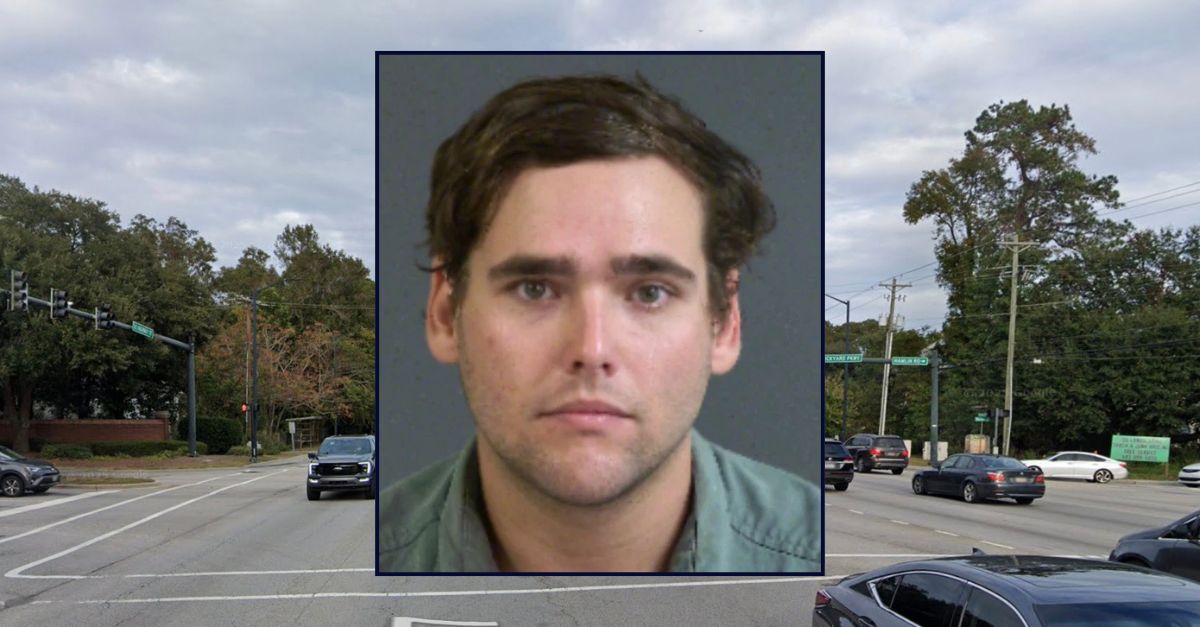 Inset: Melvin Otto Lamb, III (Al Cannon Detention Center). Background: The area in South Carolina where Lamb caused a fatal car wreck (WCIV).