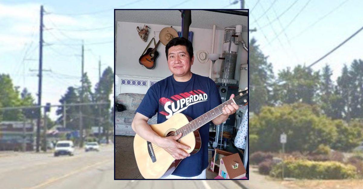 Inset: Nicolas Hernandez-Mendoza (KPTV). Background: The area in Colorado where Hernandez-Mendoza was killed (Google Maps).