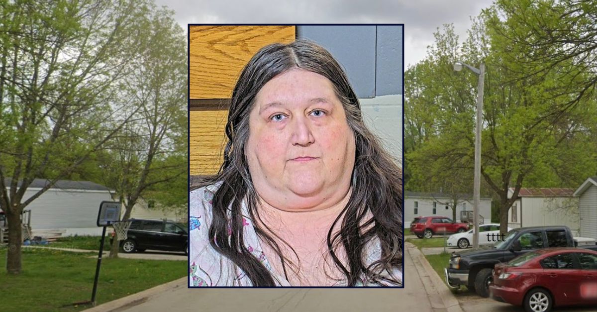 Inset: Melissa Goodman (Outagamie County Jail). Background: The area in Wisconsin where Goodman