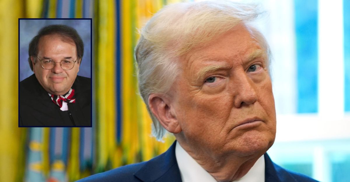 Richard Leon inset against an image of Donald Trump.