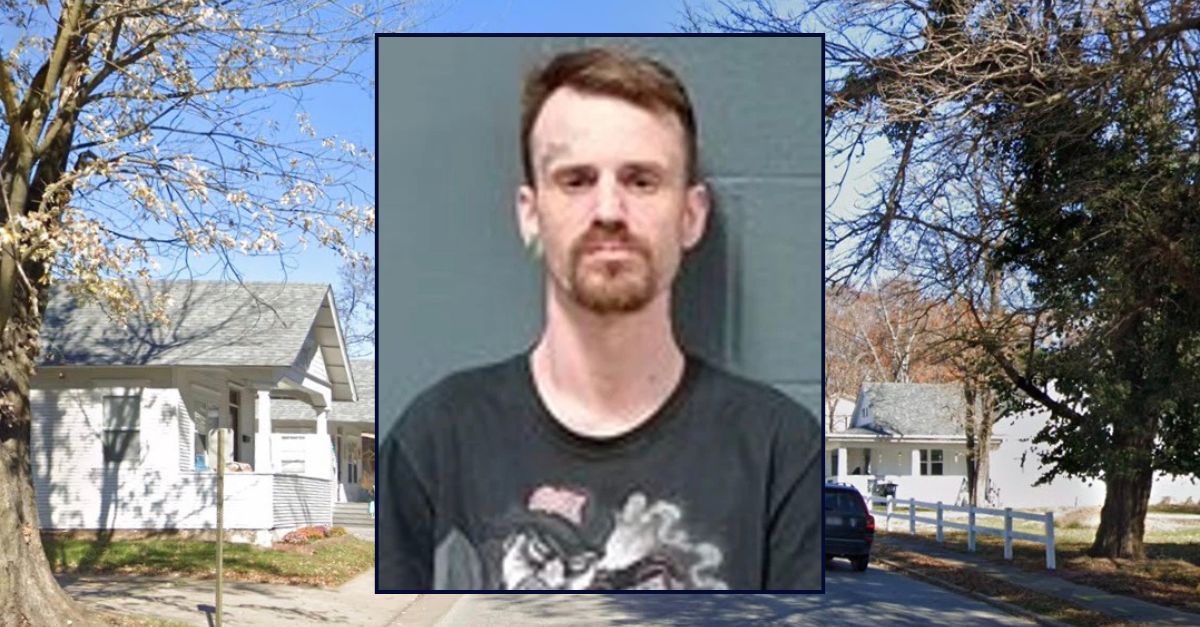 Zachary Nicholos Walton (Callaway County Sheriff's Office). Background: The area in Missouri where Walton allegedly hit a Dominos customer with his car (Google Maps).