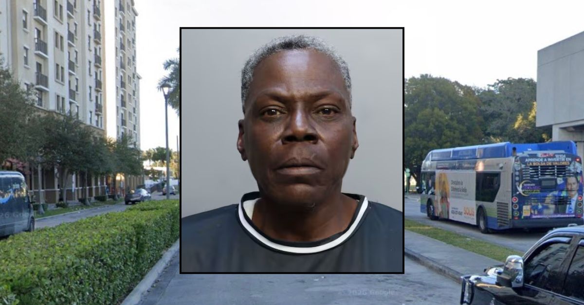Inset: Shannon Stork (Turner Guilford Knight Correctional Center). Background: The area in Florida where Stork allegedly set her partner on fire (Google Maps).