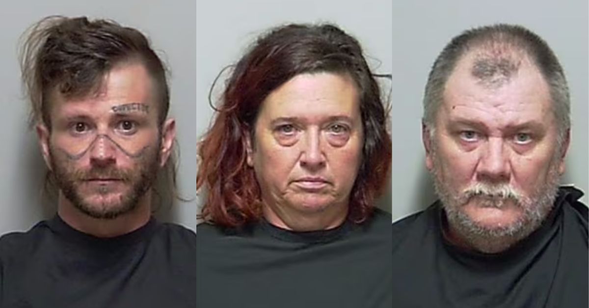 Inset, left to right: Jordan Wilson, Melissa Keal, and John Keal (Putnam County Sheriff's Office).