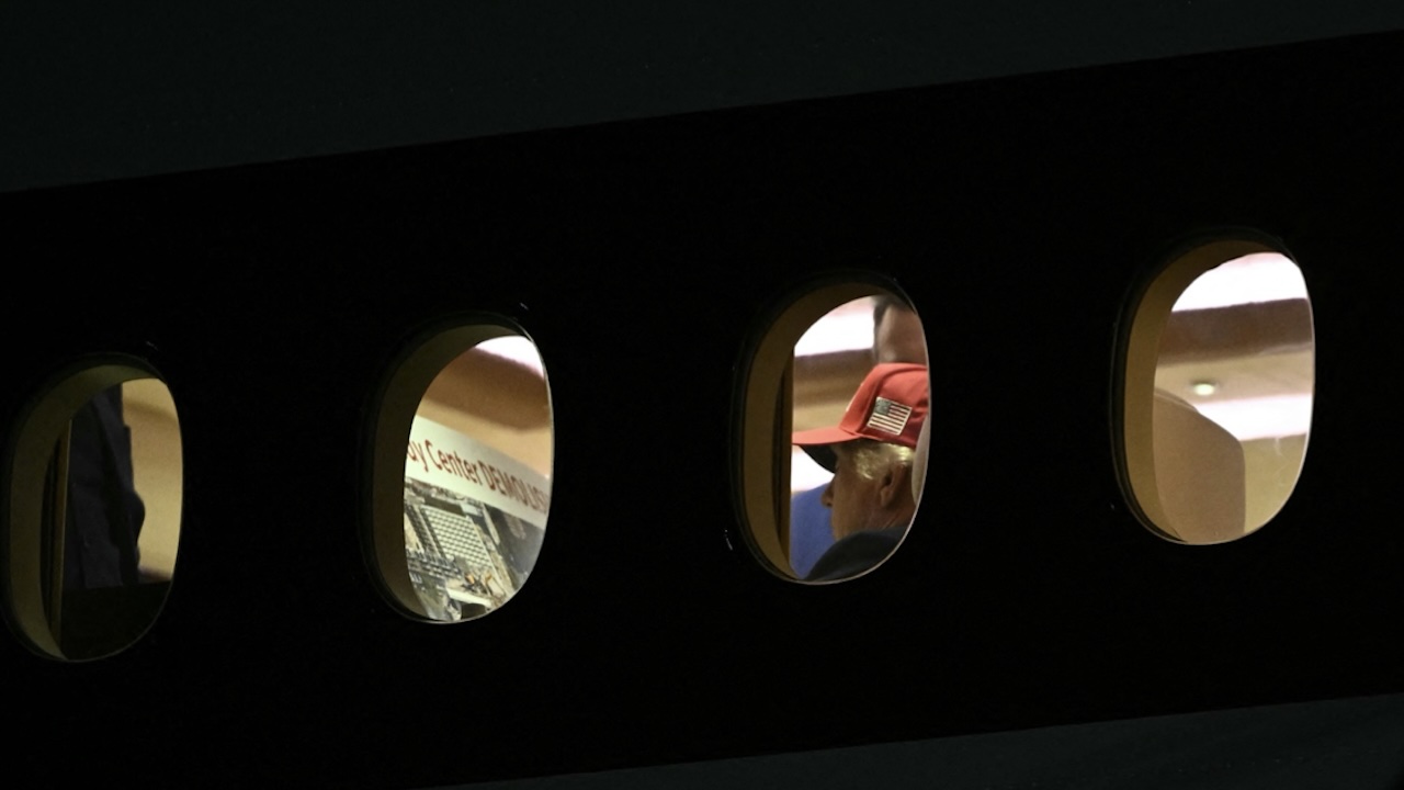 Trump on Air Force One