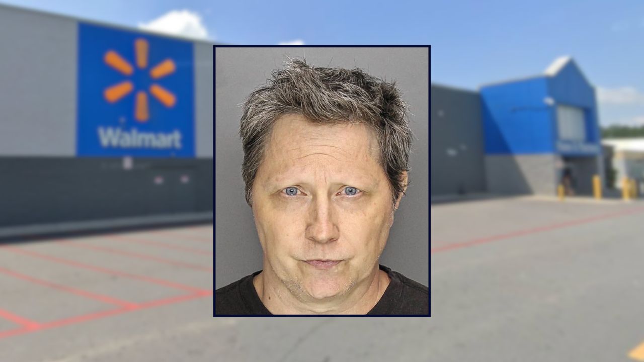 Brent Cook inset against a Walmart in Georgia.