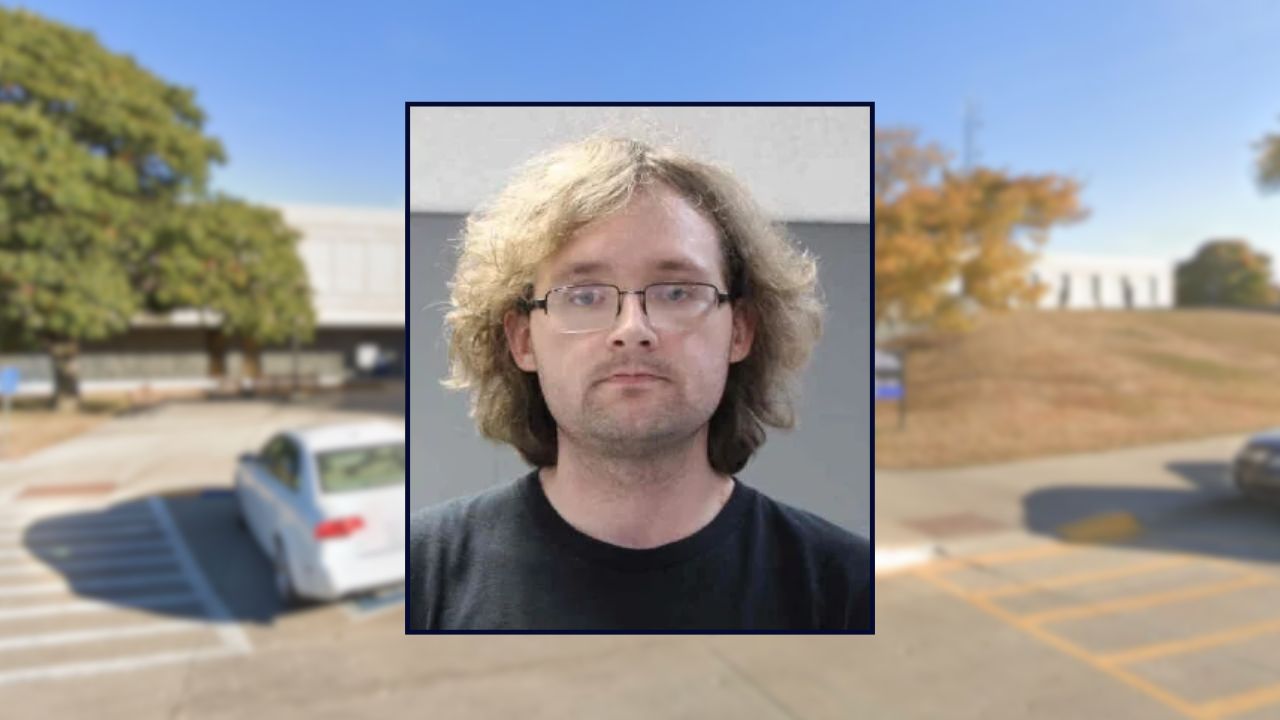 Gunner Michael Jones inset against a jail in Iowa.