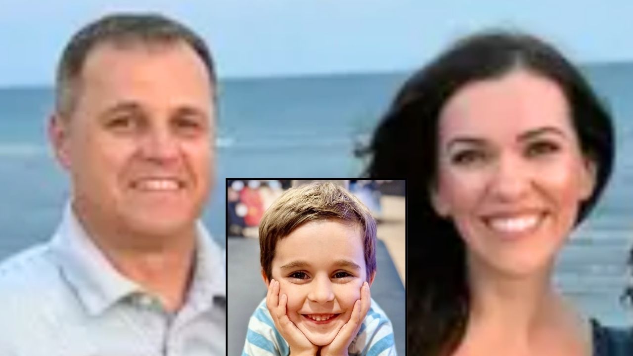 Inset: Theo Sabo. Background: Mihail Sabo and his wife Anca Sabo (GoFundMe).