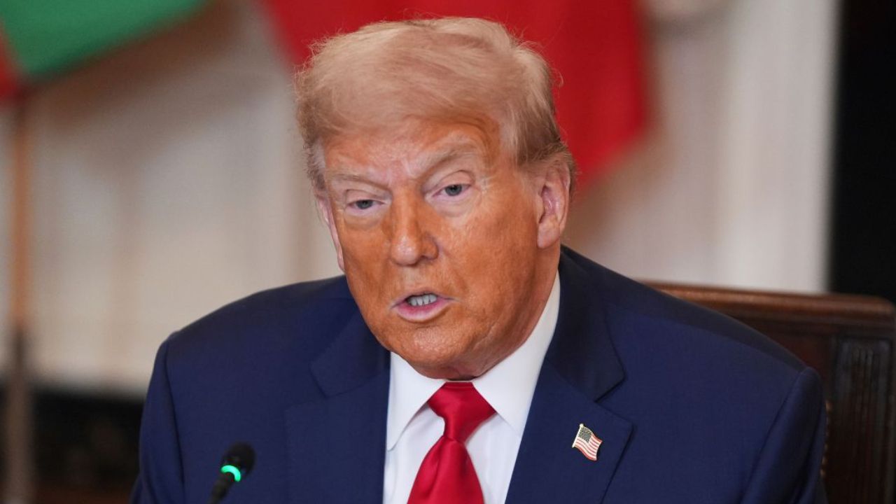Donald Trump speaks with African leaders.