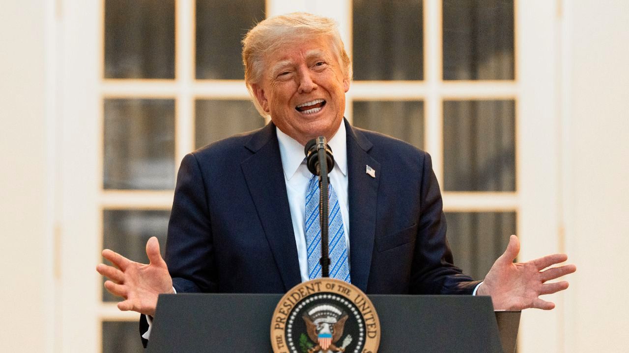 President Donald Trump speaks during a dinner in the Rose Garden of the White House, Thursday, Sept. 17, 2026, in Washington (AP Photo/Alex Brandon).