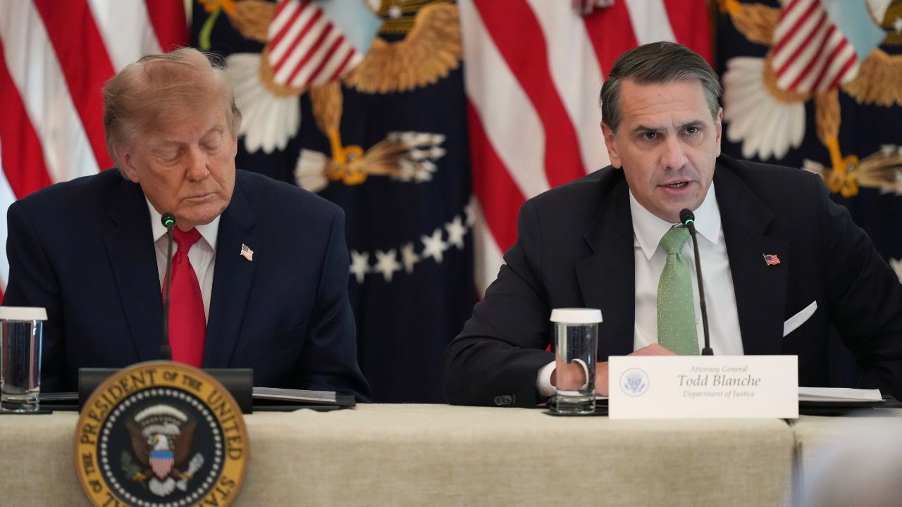 Donald Trump and Todd Blanche in the White House.