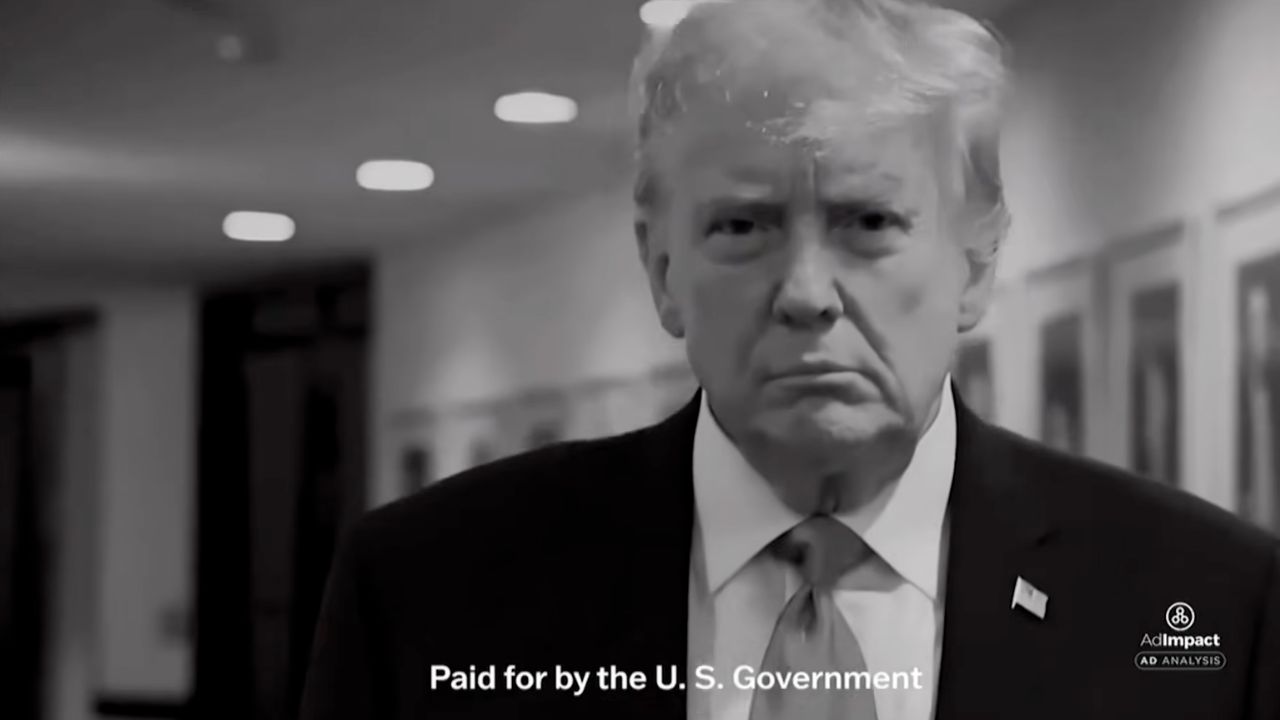 Donald Trump in a 2024 campaign ad repurposed for 2026.