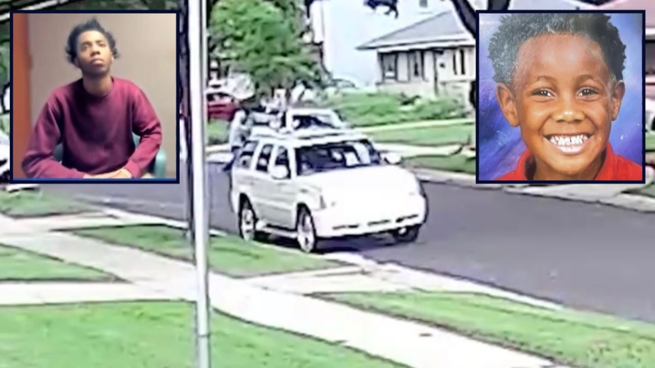 Inset, left to right: Barry A. Coleman and Jamal White (Milwaukee Police Dept.). Background: Coleman and two others allegedly kidnapping White from in front of his Wisconsin home (WISN).