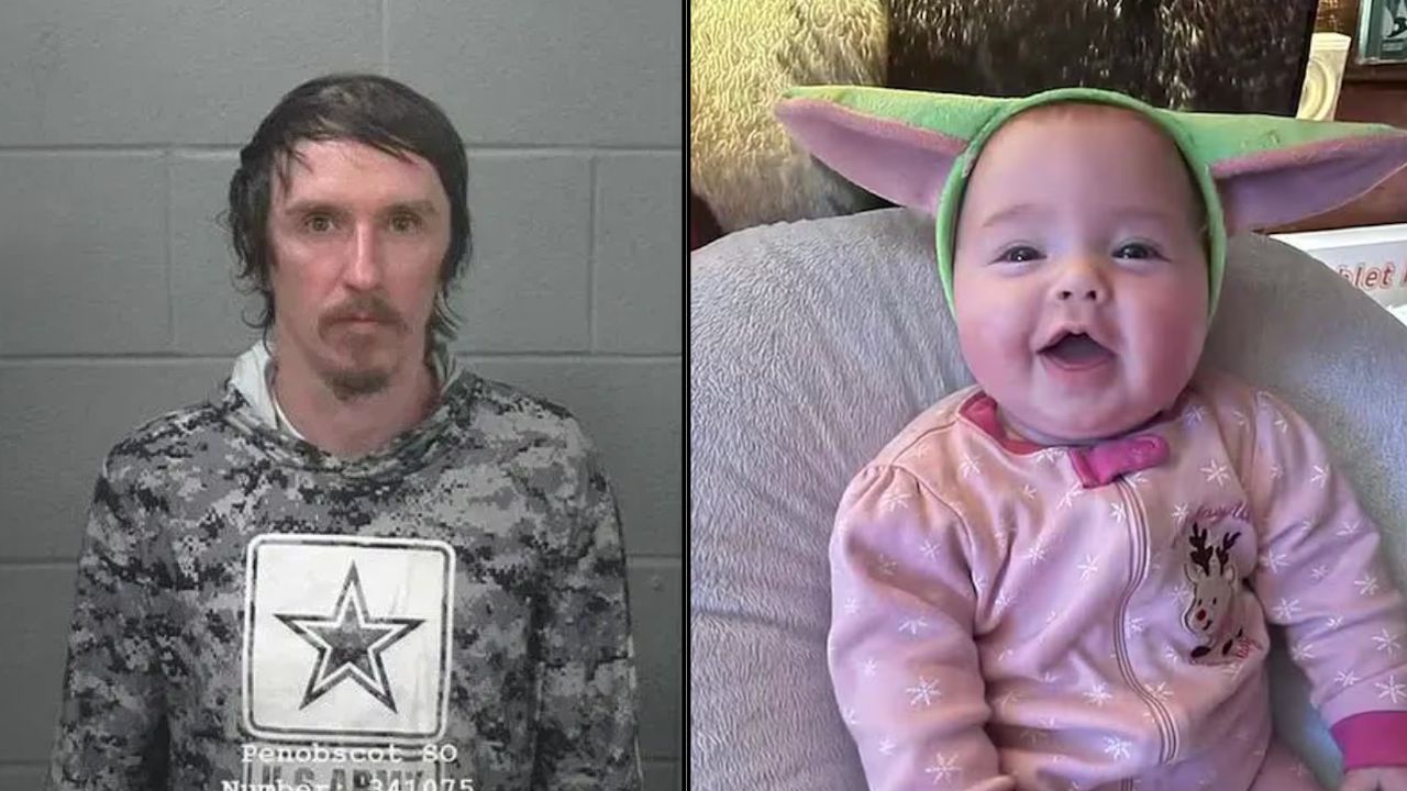 Left: Shane McLaughlin (Penobscot County Jail). Right: Eleanora McLaughlin (Erika Dupuis/WCSH).